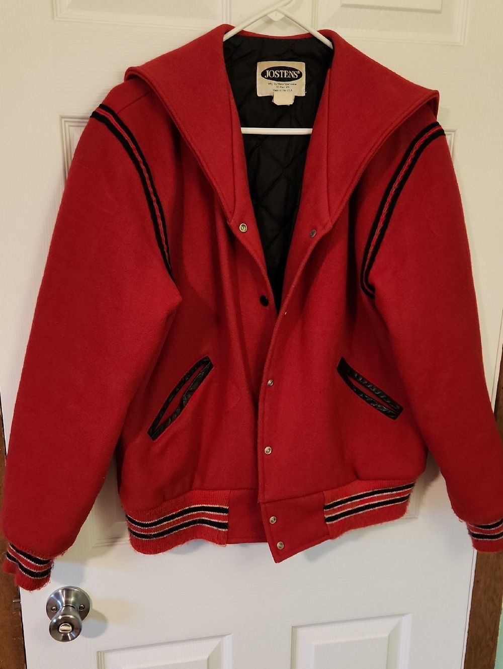 Vintage Jostens Red Varsity Jacket Size XL